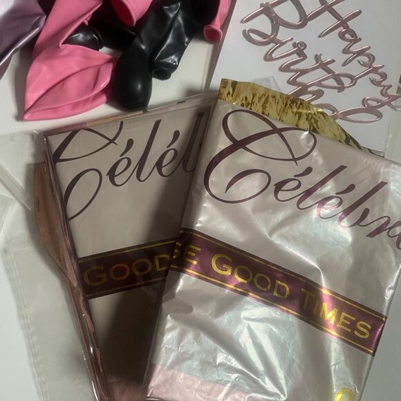 Pink & Black Balloon Garland Arch Kit with 2 Champagne Bottle Foil Balloons - Picture 8 of 11